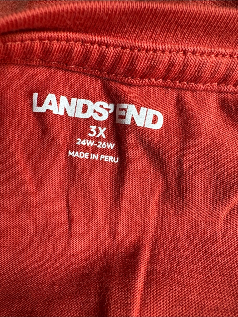 Lands' End Scoop Neck Long Sleeve Top in Rust - Picture 5 of 9
